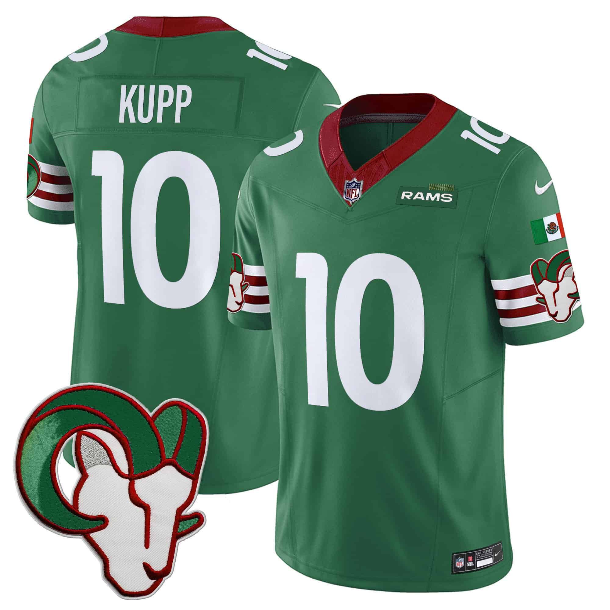 Men Los Angeles Rams #10 Kupp Green 2024 Nike Mexico Vapor Limited NFL Jersey